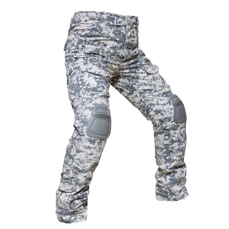 Pantalon cargo à genouillères intégrées